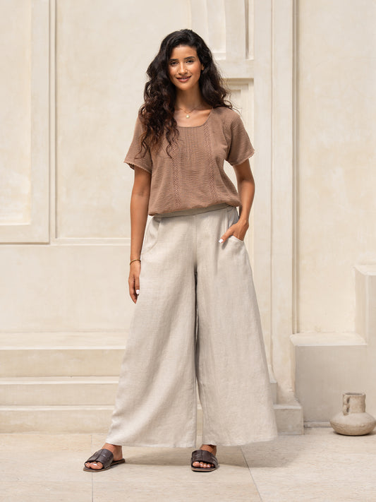 Portillo French Linen Pants Flax
