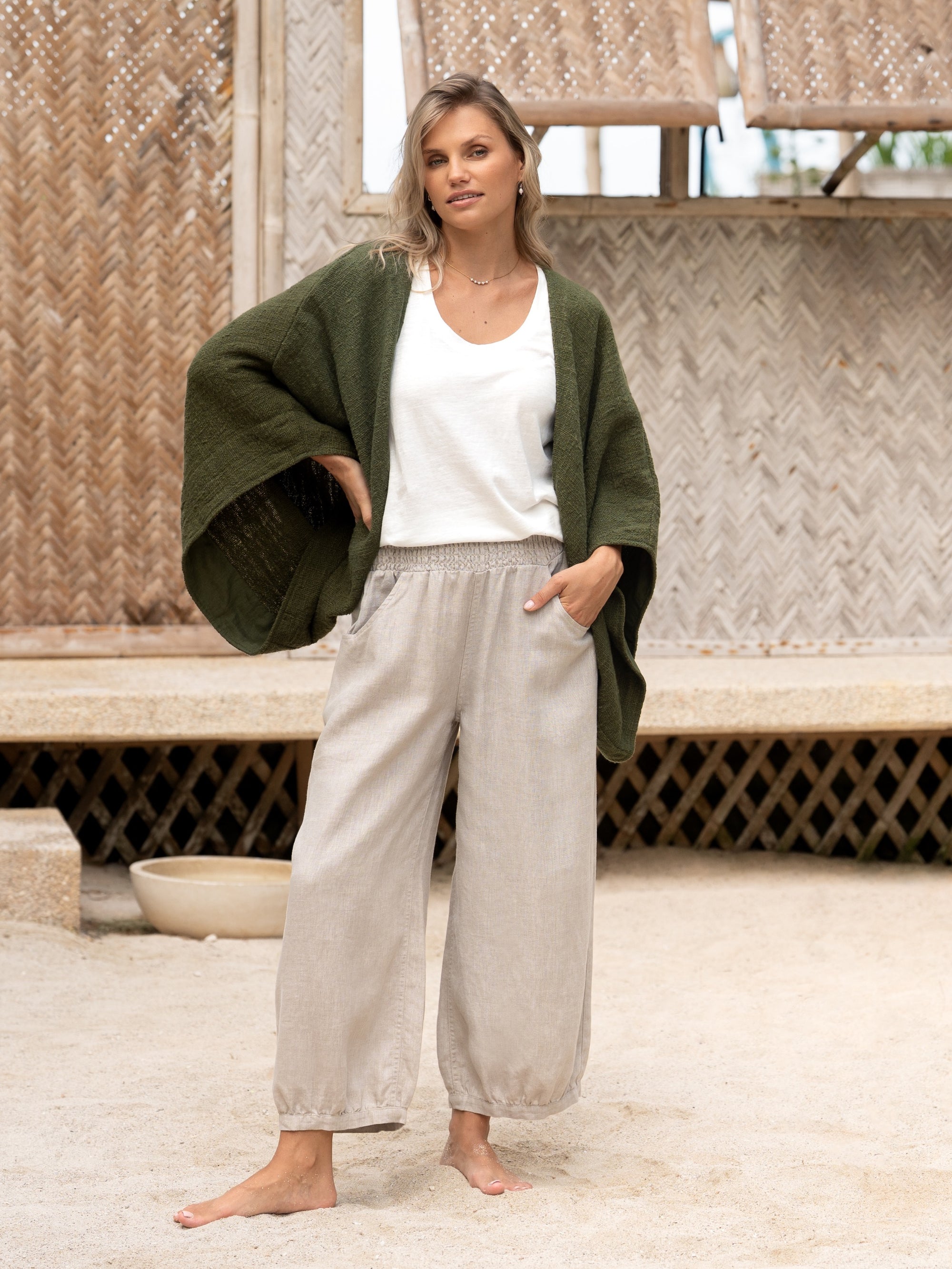 Sadhu French Linen Pants Flax