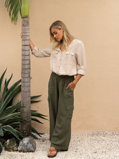 Crusoe Cargo Pants Olive