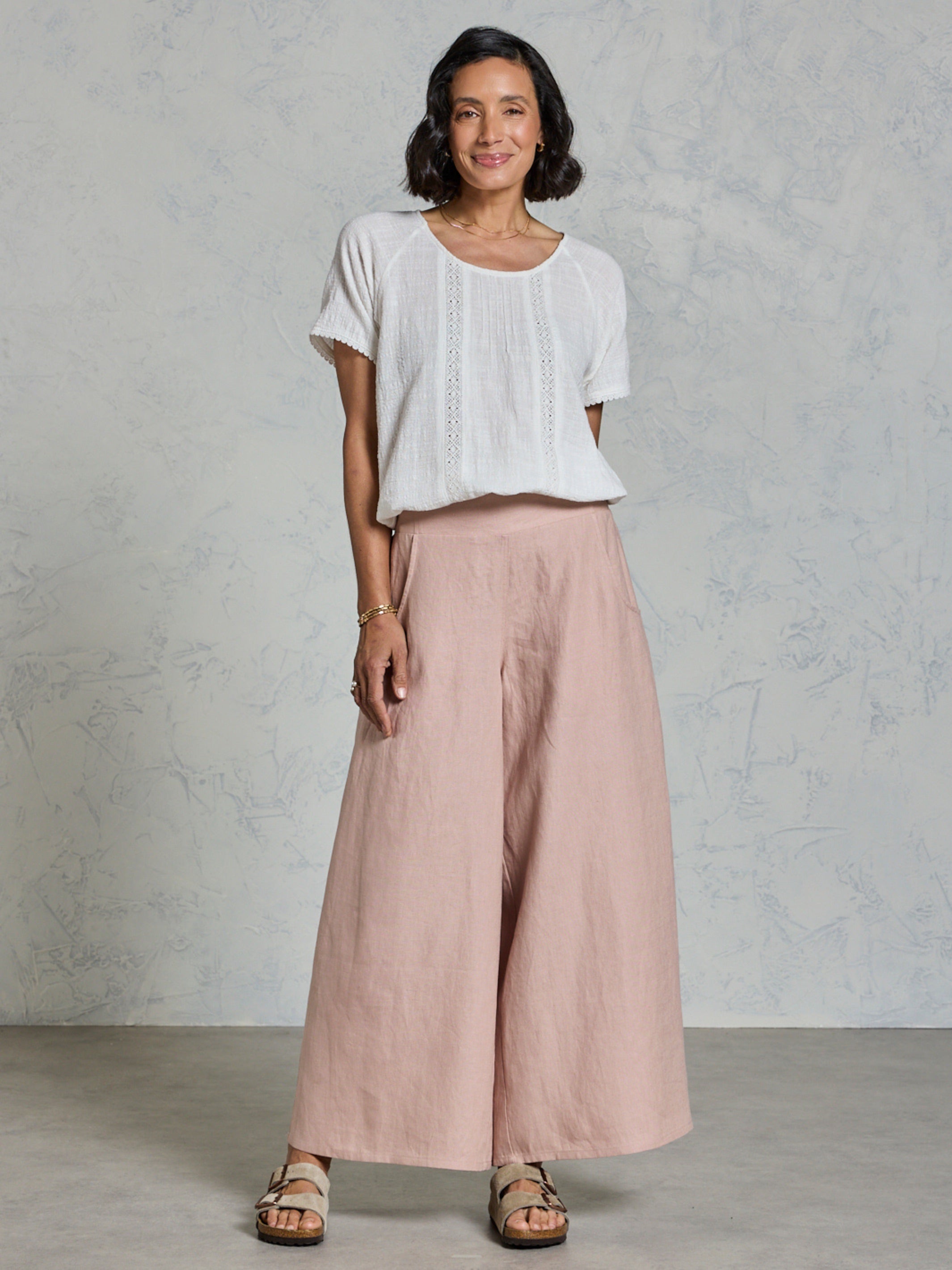Portillo Linen Pants Tea Rose | Linen Portillo Pants – Nomad the