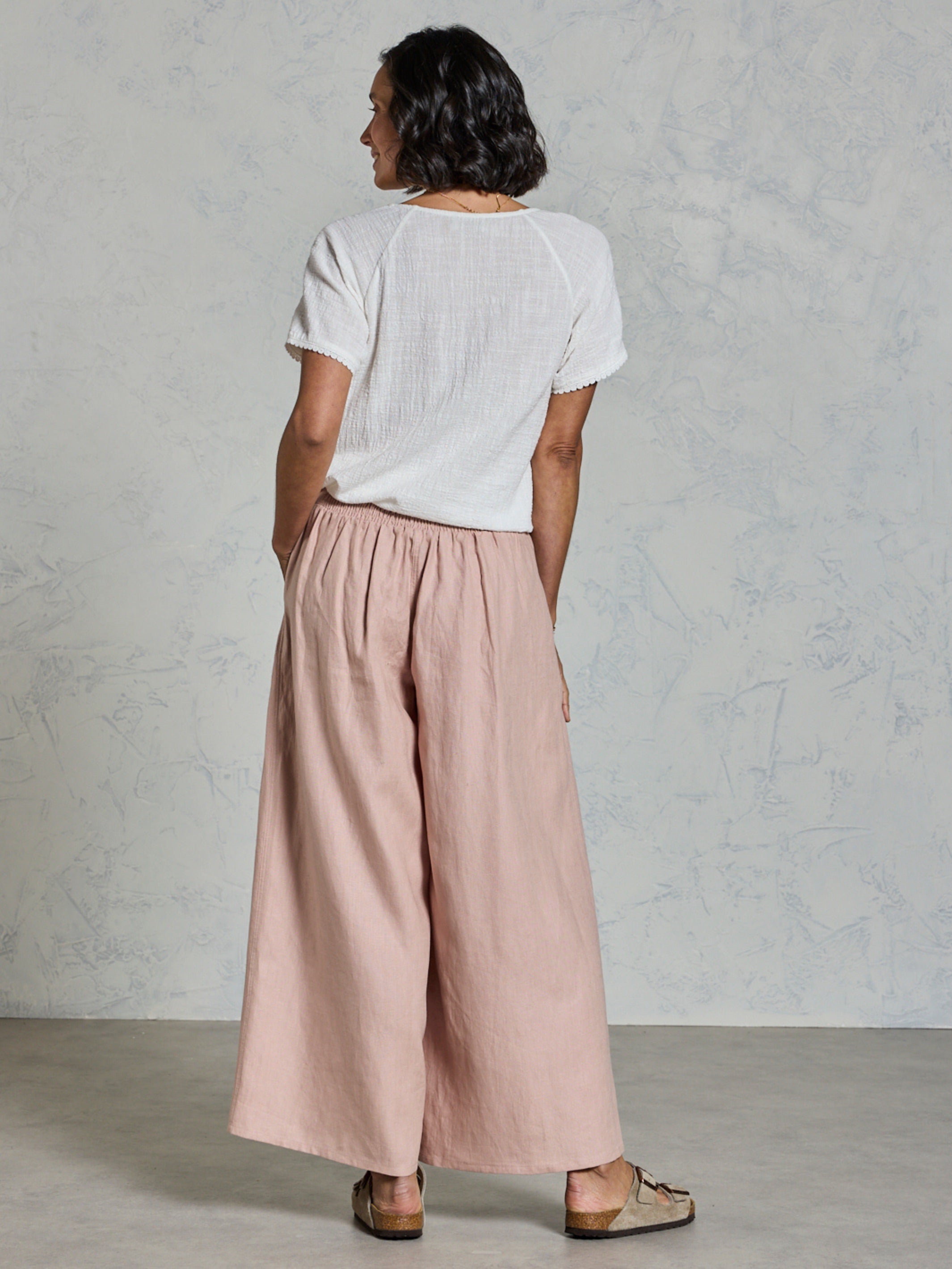 Portillo Linen Pants Tea Rose | Linen Portillo Pants – Nomad the