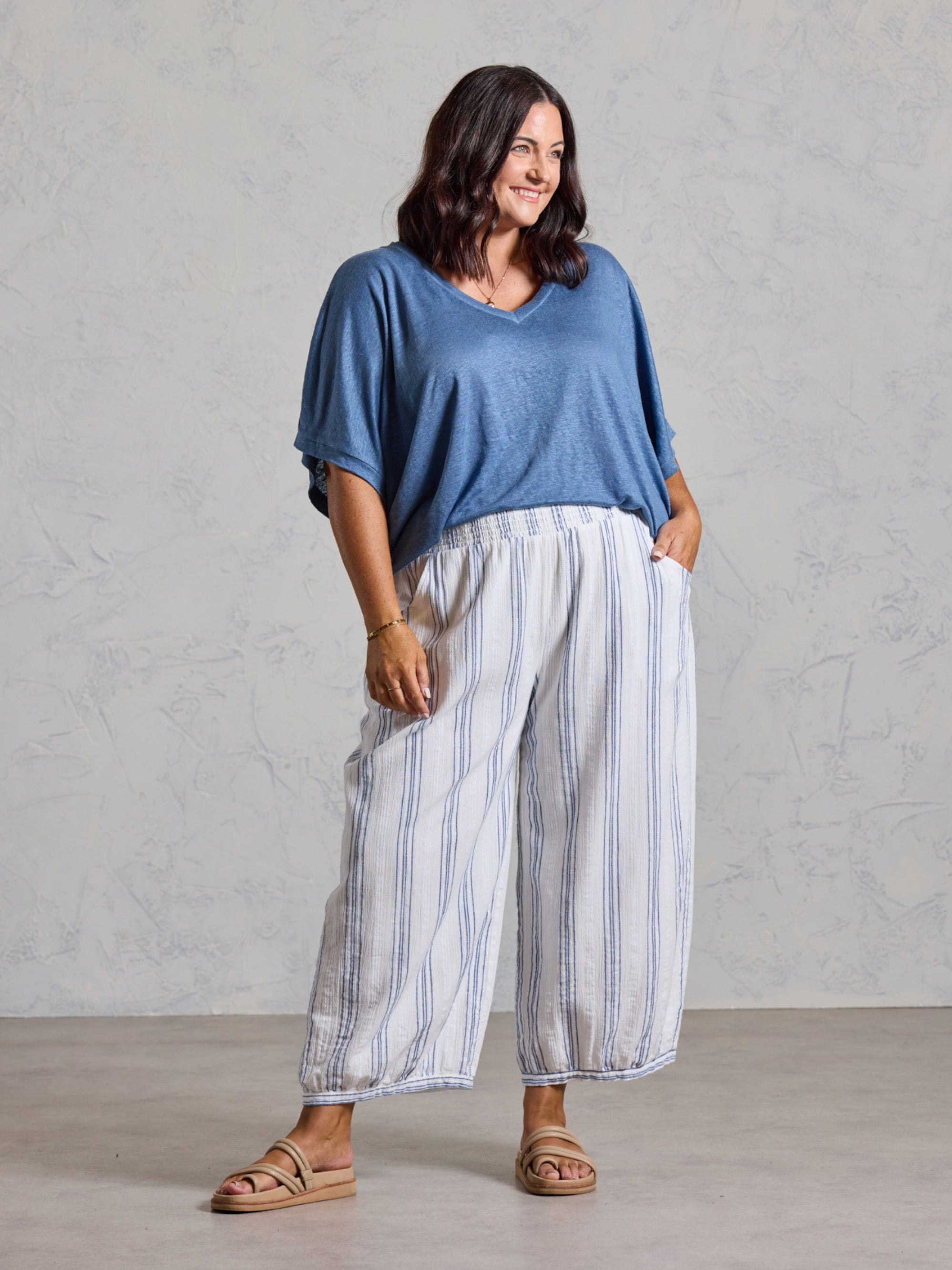 Sadhu Cotton Pants Azure Stripe – Nomad the Label US